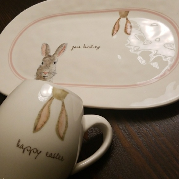 Rae Dunn Easter Serving Tray with Mug Combo - Picture 3 of 3